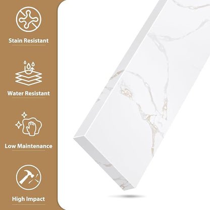 21 in. W x 4 in. H Sidesplash in Golden Calacatta, 21 Inch Universal Bathroom Vanity Sidesplashes, Quartz Side Splash for Bathroom Vanity Sink Top