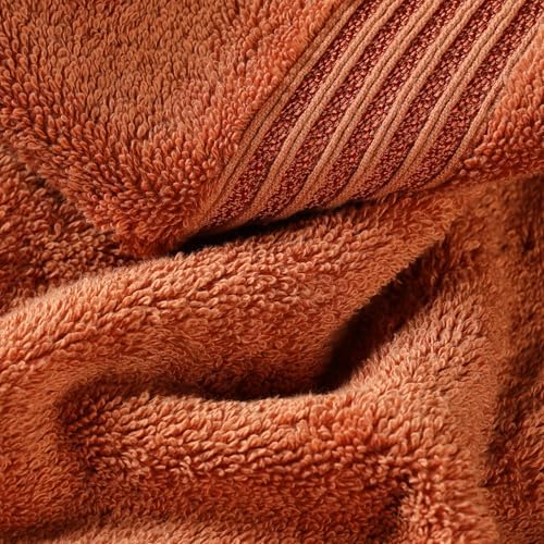 SUPERIOR Egyptian Cotton Bath Sheet Set, Oversized Towels for Home Bathroom, Master, Guest Bath, Decor Essentials, Quick Dry, Absorbent, Large Body Towel, Spa, Hotel, Resort, Set of 2, Caramel Brown