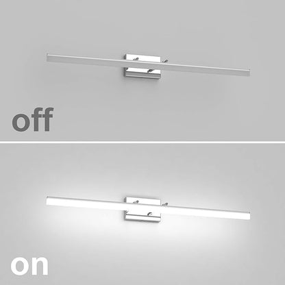 Aipsun 40 inch Modern LED Vanity Lights Adjustable Bathroom Light Fixtures Over Mirror Chrome Vanity Lighting 5500K