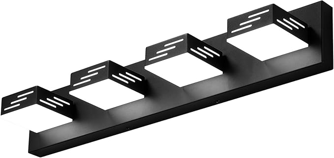 VEVOR 4-Light LED Modern Vanity Light Fixtures, 25.59-Inch, Black Finish Bathroom Wall Lighting Fixture Over Mirror, with IP44 Waterproof, for Bathroom, Living Room, Bedroom, Hallway, Cool White 6000K