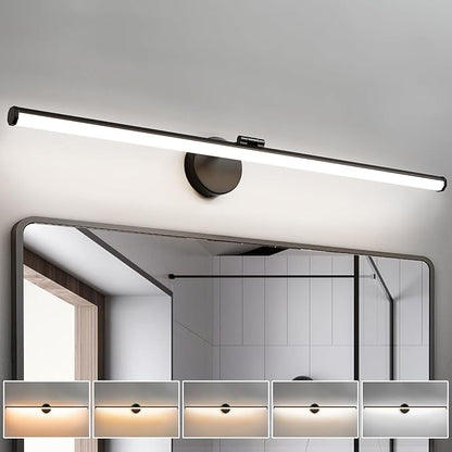 KAISITE Black Vanity Light 39 Inch Modern Bathroom Light Fixture Over Mirror 24W Dimmable 5CCT LED Vanity Light for Bathroom Restroom Farmhouse Rotatable Bath Vanity Light Bar