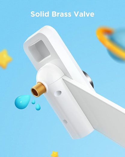 Ciays Toilet Bidet Non-Electric Bidet Toilet Attachment Dual Nozzles for Frontal/Rear Wash, Ultra-Slim Bidet Attachment Adjustable Pressure Control, Sliver/White Standard