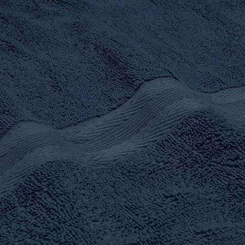 BOUTIQUO 8 Piece Towel Set 100% Ring Spun Cotton, 2 Bath Towels 27X54, 2 Hand Towels 16X28 and 4 Washcloths 13X13 - Ultra Soft Highly Absorbent Machine Washable Hotel Spa Quality - Mineral Blue