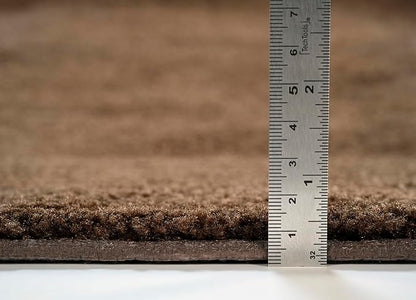 Garland Rug Traditional Nylon Washable Chocolate 2 Bath Rugs (17" X 24", 21" X 34") - Soft, Absorbent, And Stylish for Your Bathroom