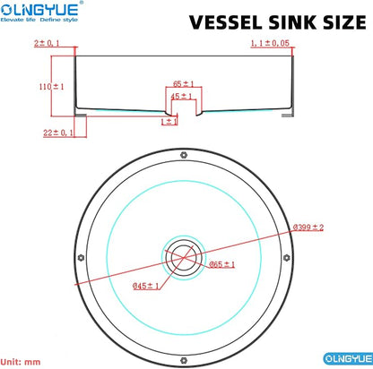 Brushed Gold Bathroom Vessel Sink: 16" Modern Round Countertop Washbasin | Above Counter Lavatory Basin with Stainless Steel PVD Coating Pop Up Drain for Home Hotel Office Toilet Decoration Remodeling
