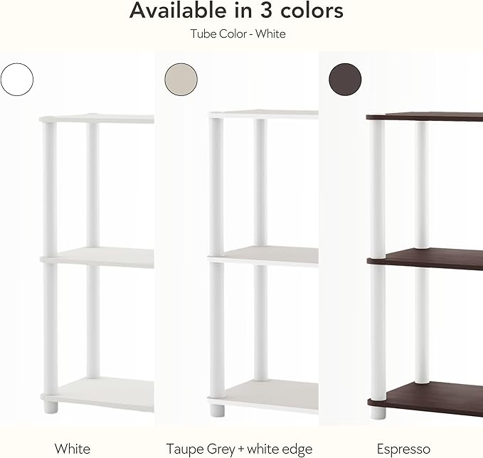 Homes: Inside + Out Apexa Modern 5-Cube Ladder Shelving Units, Collectibles Display Shelves, Easy Assembly Standing Shelf, Home Storage Organizer for Living Room, Bedroom, Office, Espresso