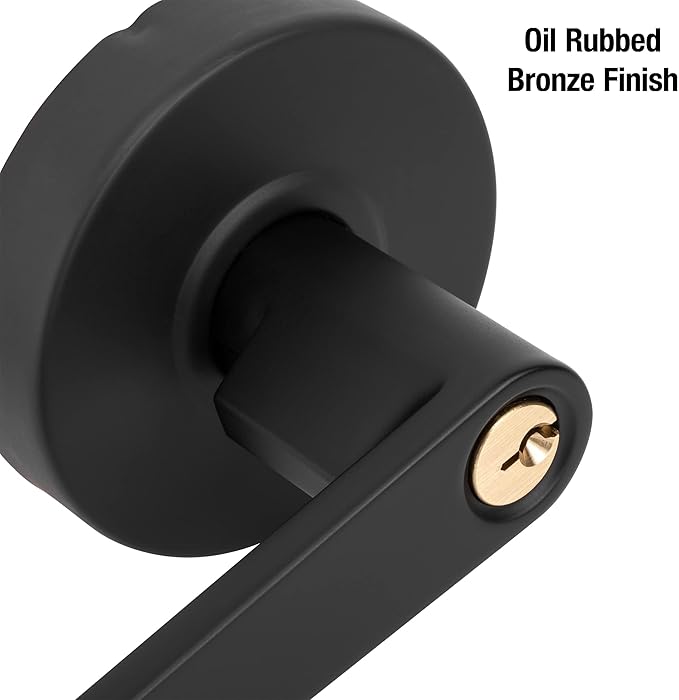 Master Lock SLCHCR10B Heavy Duty Lever Style, Grade 2 Commercial Classroom Door Lock with Bump Stop, Oil Rubbed Bronze Finish