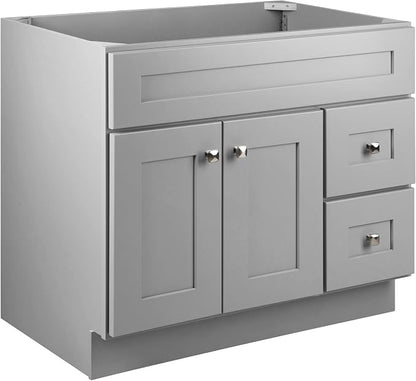 Design House Brookings Bathroom Vanity, 36", Gray | Adjustable Hinges, Freestanding, Contemporary/Modern, Wood, Bath, 587097