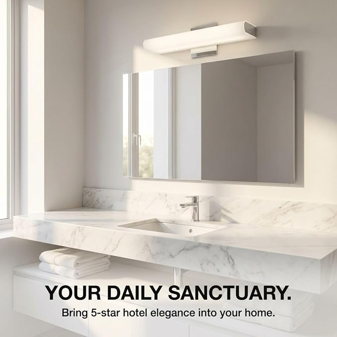 Mendizabal LED wall Lights for Bathroom, Vanity, Bedroom, Living Room, Kitchen Satin Bronze Indoor wall Light Fixture Over Mirror, Bath Lights, Indoor wall Lighting, Energy efficient LED Light