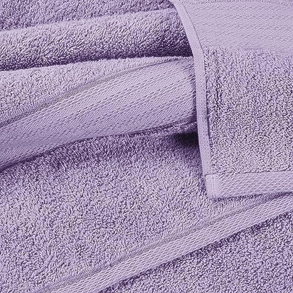 GLAMBURG 700 GSM Premium Cotton 2-Pack Oversized Extra Large Bath Sheet Set - 100% Combed Cotton - 2 Bath Sheets 35x70 - Luxury Hotel & Spa Quality - Durable Ultra Soft Highly Absorbent - Purple