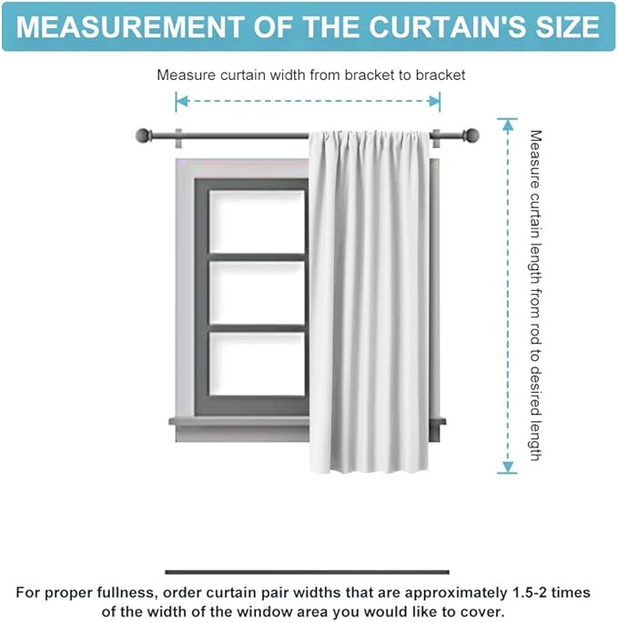 RYB HOME Blackout Curtains for Bedroom - Window Treatment Panels Thermal Insulating Privacy Curtains for Baby Nursery Family Room Kitchen Dining Room, 42 W x 45 L per Panel, Teal, 1 Pair