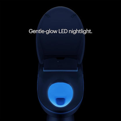 Brondell Bidet Toilet Seat S1400, Smart Toilet Seat, Dual Stainless-Steel, Self-Cleaning Nozzle With Clean Plus Technology, Endless Warm Water Bidet, Warm Air Dryer-Nightlight, Heated Seat, Elongated