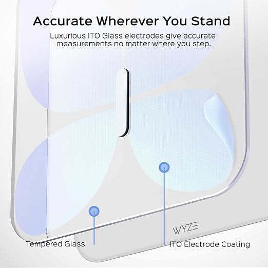 Wyze Smart Scale X Butterfly Bathroom Scale | Premium Glass, BMI Body Fat Muscle, Bluetooth App Sync, Body Composition Analyzer