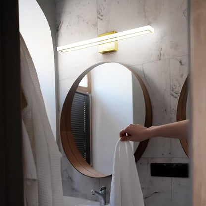 24inch Gold LED Bathroom Vanity Light Bar 18W Modern Bath Light Fixture Over Mirror Vanity Light Cool White 6000K