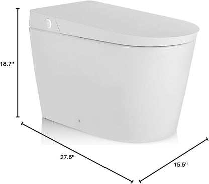 ALPHA BIDET UXT Pearl Bidet Toilet Combination | 1.28GPF Smart Toilet w/Next Gen Bidet | ADA Chair Height | Automatic Lid and Seat | Automatic Flushing | Endless Warm Water | 3 Year Warranty