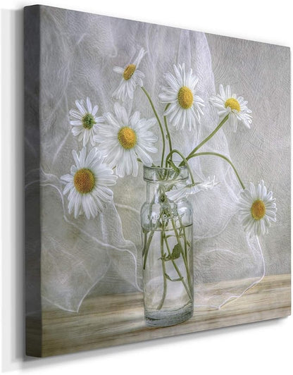 Renditions Gallery Daisies Wall Art, Premium Gallery Wrapped Canvas Decor, Ready to Hang, 32 in H x 32 in W, Made in America Print
