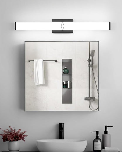 LED Bathroom Vanity Light,32inch Dimmable,32W 3600LM,5CCT,ETL,BK | Integrated LED Modern Bathroom Light Fixtures,Matte Black Vanity Lighting Fixture Over Mirror,Wall Lights,ETL Certified