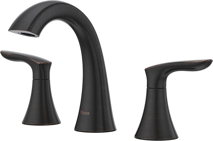 Pfister Weller Bathroom Sink Faucet, 8-Inch Widespread, 2-Handle, 3-Hole, Tuscan Bronze Finish, LG49WR0Y