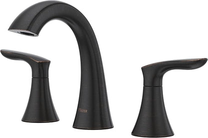 Pfister Weller Bathroom Sink Faucet, 8-Inch Widespread, 2-Handle, 3-Hole, Tuscan Bronze Finish, LG49WR0Y