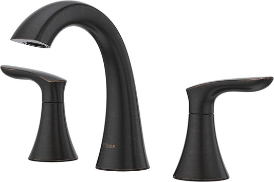 Pfister Weller Bathroom Sink Faucet, 8-Inch Widespread, 2-Handle, 3-Hole, Tuscan Bronze Finish, LG49WR0Y