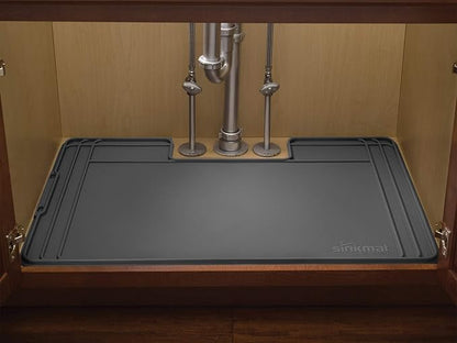 WeatherTech SinkMat – Waterproof Under Sink Liner Mat for Kitchen Bathroom – 46” x 22” Inches - Durable, Flexible Tray – Home undersink Organizer Must Haves, Black
