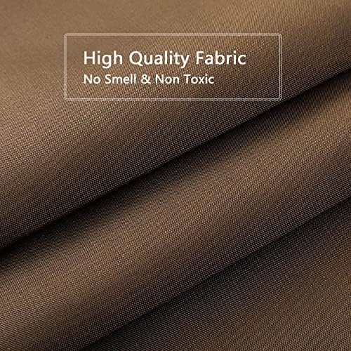 LLSCL Brown Fabric Shower Curtain Liner with Bottom Counterweight, Waterproof Hotel Quality, 72 x 72 Machine Washable