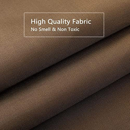 LLSCL Brown Fabric Shower Curtain Liner with Bottom Counterweight, Waterproof Hotel Quality, 72 x 72 Machine Washable