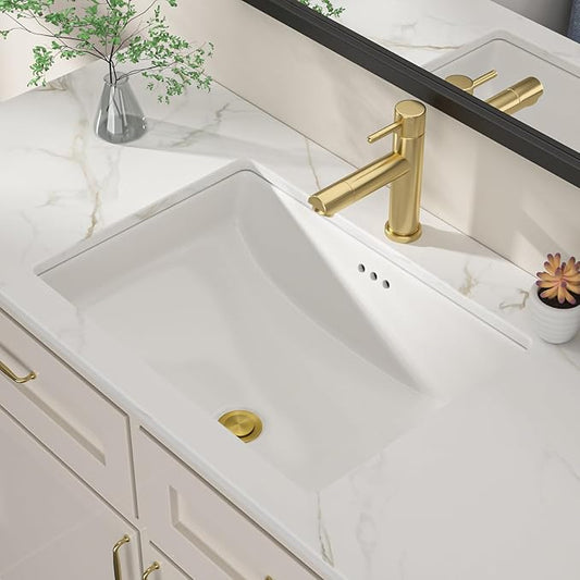 Dcolora 23x16 In. Undermount Bathroom Sink, Boat-Shaped Fireclay White Ceramic Porcelain Lavatory Vanity Bath Sink Under Counter Vessel Sink, Farmhouse Style #DC-UVS2538002