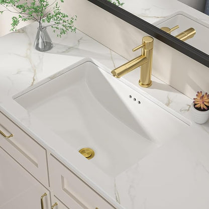 Dcolora 23x16 In. Undermount Bathroom Sink, Boat-Shaped Fireclay White Ceramic Porcelain Lavatory Vanity Bath Sink Under Counter Vessel Sink, Farmhouse Style #DC-UVS2538002