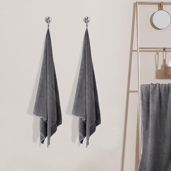 HOMEXCEL 4PK Bath Towel Set, 30x60 in, Absorbent Large Towels for Bathroom | Ultra Soft, Lightweight, Quick Dry Towels for Pool, Beach, Swim, Yoga, SPA, Grey