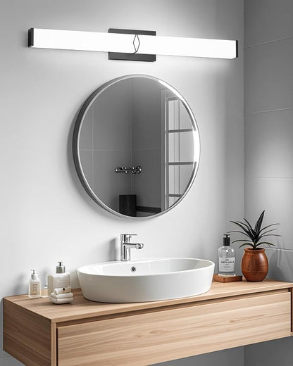 LED Bathroom Vanity Light,32inch Dimmable,32W 3600LM,5CCT,ETL,BK | Integrated LED Modern Bathroom Light Fixtures,Matte Black Vanity Lighting Fixture Over Mirror,Wall Lights,ETL Certified