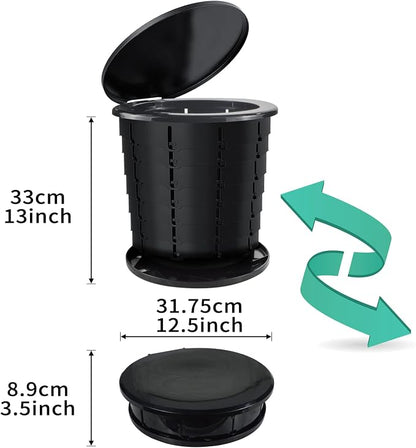 Portable Camping Toilet Bucket | Folding Retractable Potty for Adults With Bags | Outdoor Camp Boat Toilet