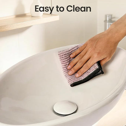 NUESTRA VIDA 20.5" x 12.6" x 5.5" Glossy White Egg Shaped Vessel Sink, Modern Above Counter Bathroom Vanity Basin
