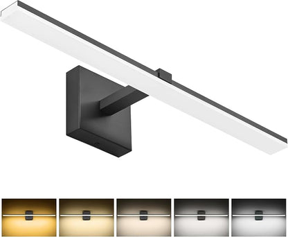 Black Bathroom Light Fixtures Modern Vanity Lights for Bathroom 24in LED Bath Lights Bar 5CCT Dimmable
