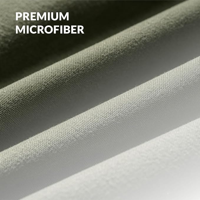 Felisa Ombre Army Green and White Shower Curtain Liner,Waterproof Fabric Shower Curtain with 3 Weighted Magnets, Odorless Cloth Lightweight Bathroom Curtain,Sturdy Rustproof Grommets,72 x 72