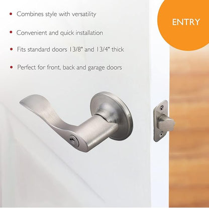 Design House 700500 Springdale Keyed Entry Door Lever Satin Nickel