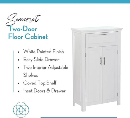RiverRidge Somerset Two-Door Floor Cabinet, White