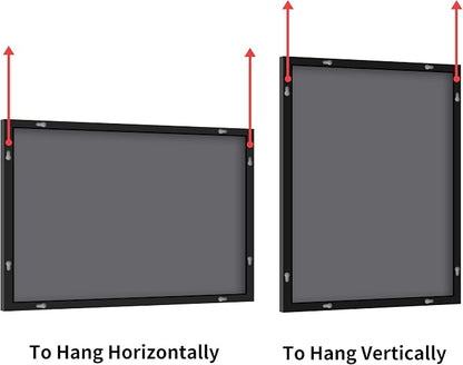 KOCUUY Black Mirror, 24x30 Inch Rectangle Bathroom Mirror for Over Sink, HD Tempered Glass, Anti-Rust Frame, Modern Design for Bathroom, Bedroom, Living Room, Entryway, Hang Horizontal/Vertical
