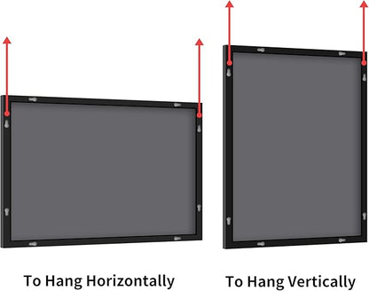 KOCUUY Black Bathroom Mirror, 24x18 Inch Rectangle Mirror for Over Sink, Modern Decorative Wall Mirror for Bedroom Living Room Bathroom, Hang Horizontal/Vertical