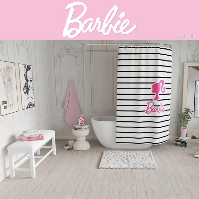 Barbie Pink B Monogram Soap/Lotion/Hand Sanitizer Resin Pump Dispenser, 11.69 Ounces, (Officially Licensed Product) by Franco