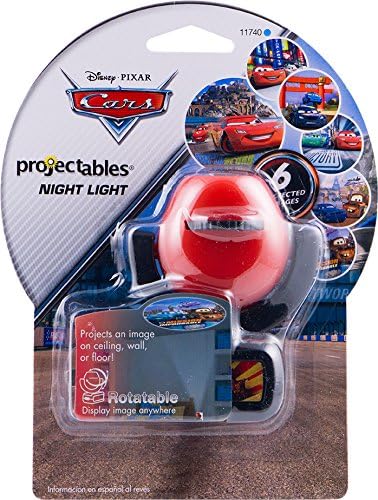 Projectables Pixar Cars LED Kids Night Light, Plug-In, Projector, Dusk-to-Dawn, Lightning McQueen, Galaxy Light, Hallway, Bedroom, Nursery, Playroom, Gaming Room, 11742