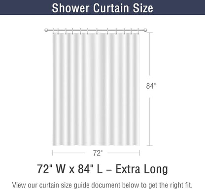 Extra Long Boho Farmhouse Shower Curtain for Bathroom 72x84 | Extra Long French Country Plaid Tassel Shower Curtain, Rustic Aesthetic Bathroom Decor Windows Curtain, Taupe