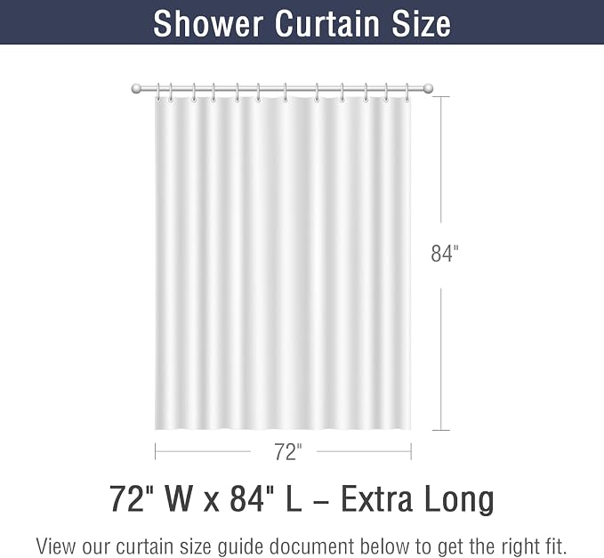 Extra Long Boho Farmhouse Shower Curtain for Bathroom 72x84 | Extra Long French Country Plaid Tassel Shower Curtain, Rustic Aesthetic Bathroom Decor Windows Curtain, White
