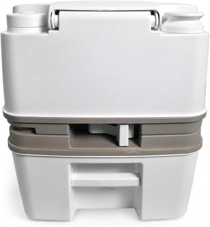 SEAFLO Premium Camping Portable Toilet - 5.8 Gallon Waste 3.43 Gall Fresh Tank (100 Flushes), 440 lbs Max Weight, Level Indicator, Sealed Waste Tank for RV, Boat, Elderly, Off-Grid, 4-Year Warranty