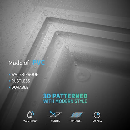 Art3d Drop Ceiling Tiles, 24x48in. White (12-Pack), Polyvinyl Chloride (PVC), Glue Down | Lightweight, Waterproof, No Sag and Breakage, Compatible with Grid System, Perfect for Basement, Kitchen