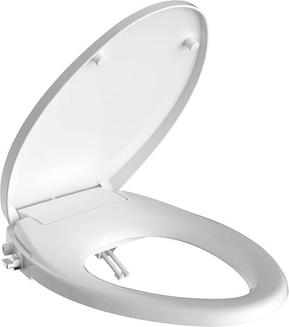 R&T V8902 Non-Electric Bidet Toilet Seat Elongated Self-Cleaning Dual Spray Nozzles for Rear & Feminine Wash