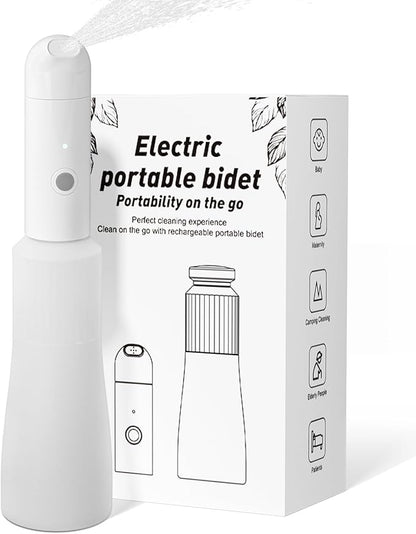 Portable Bidet, Handheld Bidet, Rechargeable Electric Portable 350 ml for Women & Men (ES002-WHITE)