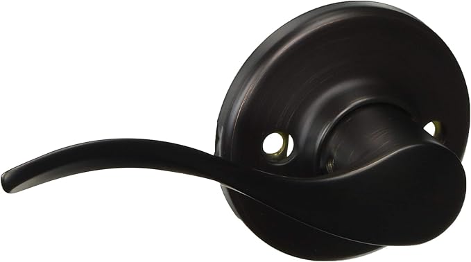 Kwikset Balboa Dummy Door Handle, Single Sided Lever for Closets, French Double Doors, and Pantry, Venetian Bronze Non-Turning Left Handed Interior Push/Pull Lever, with Microban Protection