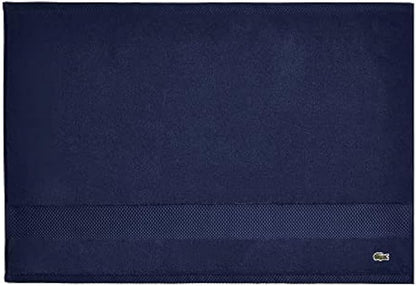 Lacoste Heritage 100% Supima Cotton Tub Mat, Navy, 21" x 31" – Highly Absorbent & Quick Drying, Premium Super Soft Bath Towel, Bathroom Essential, Gift for All Occasions, Machine Washable