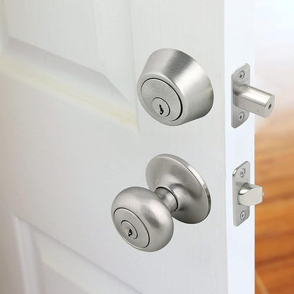 Design House 753327 Cambridge Keyed Entry Door Knob Satin Nickel